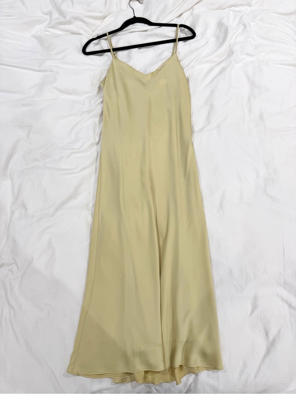 Hatch Light Yellow Slip Midi Dress